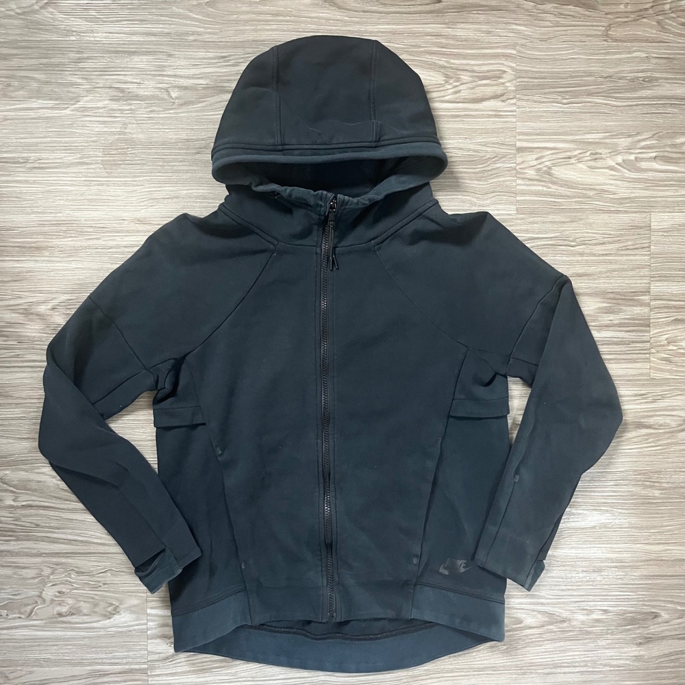 Nike Tech Fleece Full Zip Hoodie Black Mens Small Scuba Hood Jacket